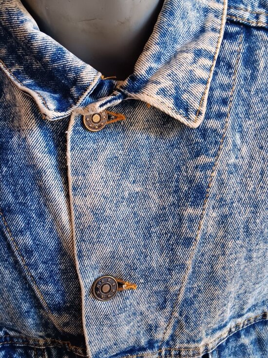 Canyon River Blues Other - True Vintage Acid Wash Jacket 1980s Denim New Wave Preppy Canyon River Blues